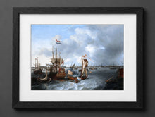 Ludolf Bakhuizen - Port w Amsterdamie widziany z IJ - (mockup) - CZB