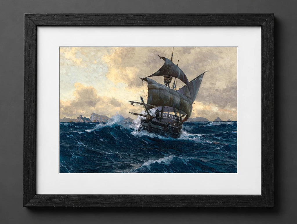 Michael Zeno Diemer - The Flying Dutchman (Two-Masted Cog with Billowing Sails) - (mockup) - CZB