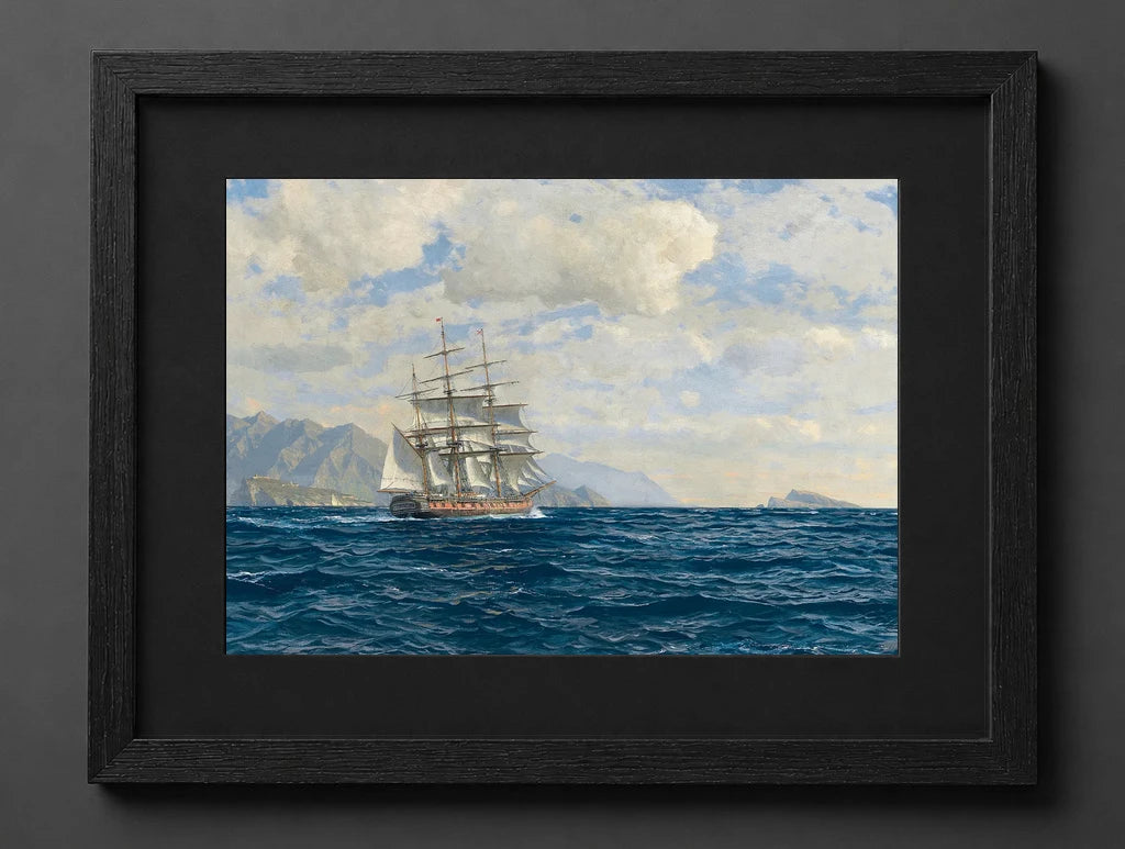 Michael Zeno Diemer - Three-Master in the Strait of Messina - (mockup) - CZCZ
