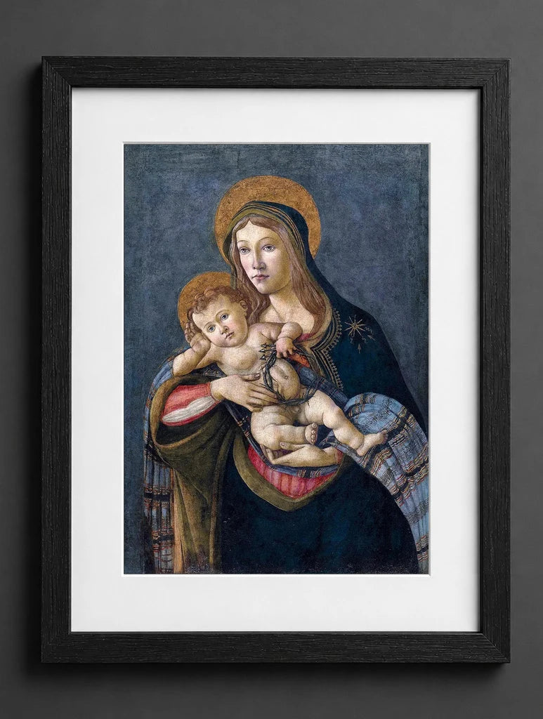 Sandro Botticelli - Madonna z Dzieciątkiem, koroną cierniową i trzema gwoźdźmi - (mockup) - CZB
