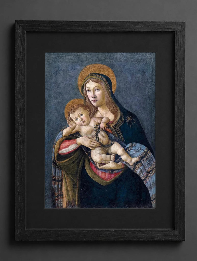 Sandro Botticelli - Madonna z Dzieciątkiem, koroną cierniową i trzema gwoźdźmi - (mockup) - CZCZ