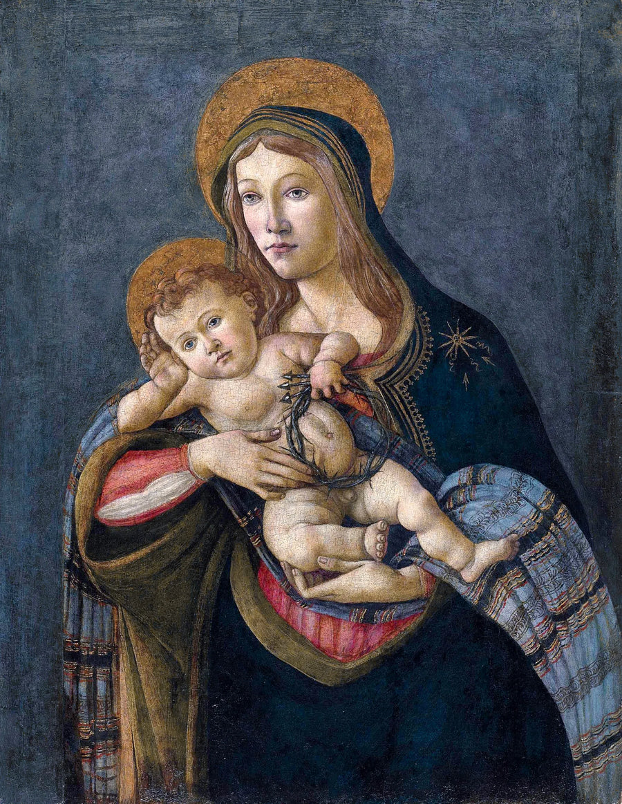 Sandro Botticelli - Madonna z Dzieciątkiem, koroną cierniową i trzema gwoźdźmi