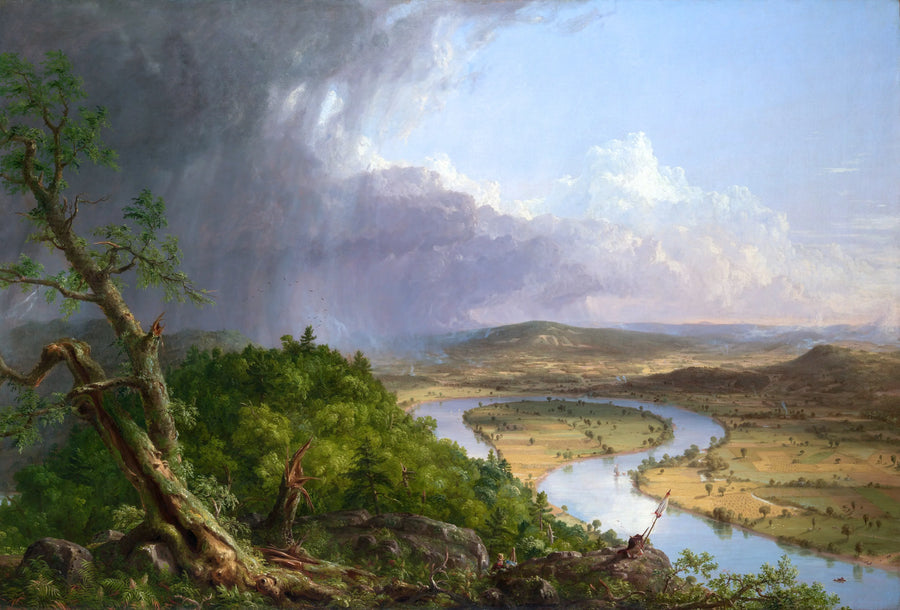 Thomas Cole - Widok z góry Holyoke, Northampton, Massachusetts, po burzy (Oxbow)