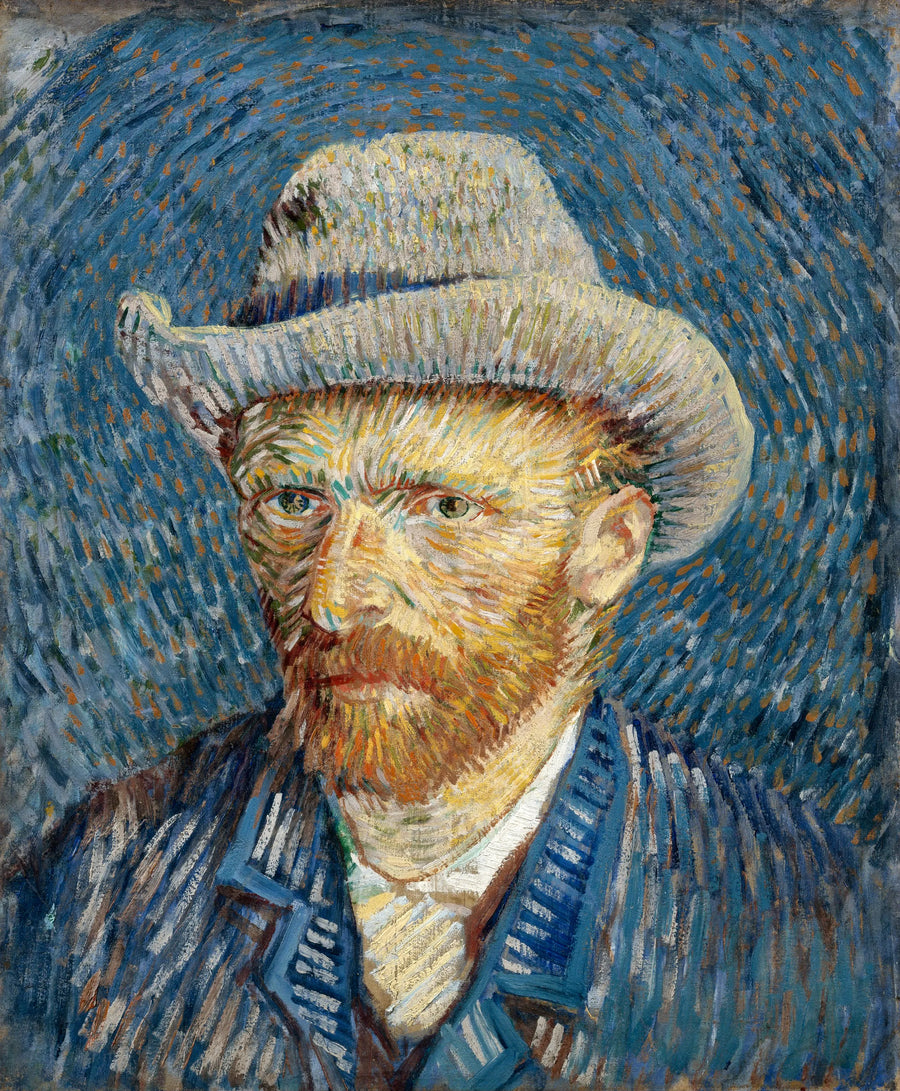 Vincent Van Gogh - Autoritratto con cappello di feltro grigio