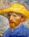 Vincent Van Gogh - Self-Portrait with a Straw Hat [F 365v] (Full)