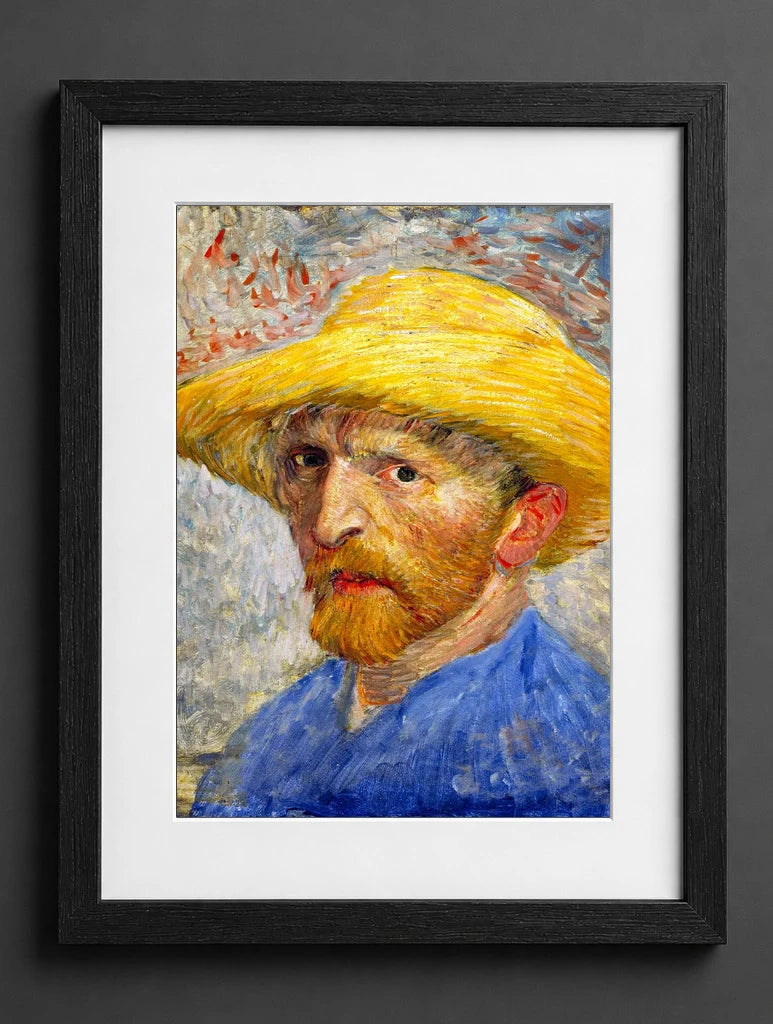 Vincent Van Gogh - Self-Portrait with a Straw Hat [F 365v] - (mockup) - CZB