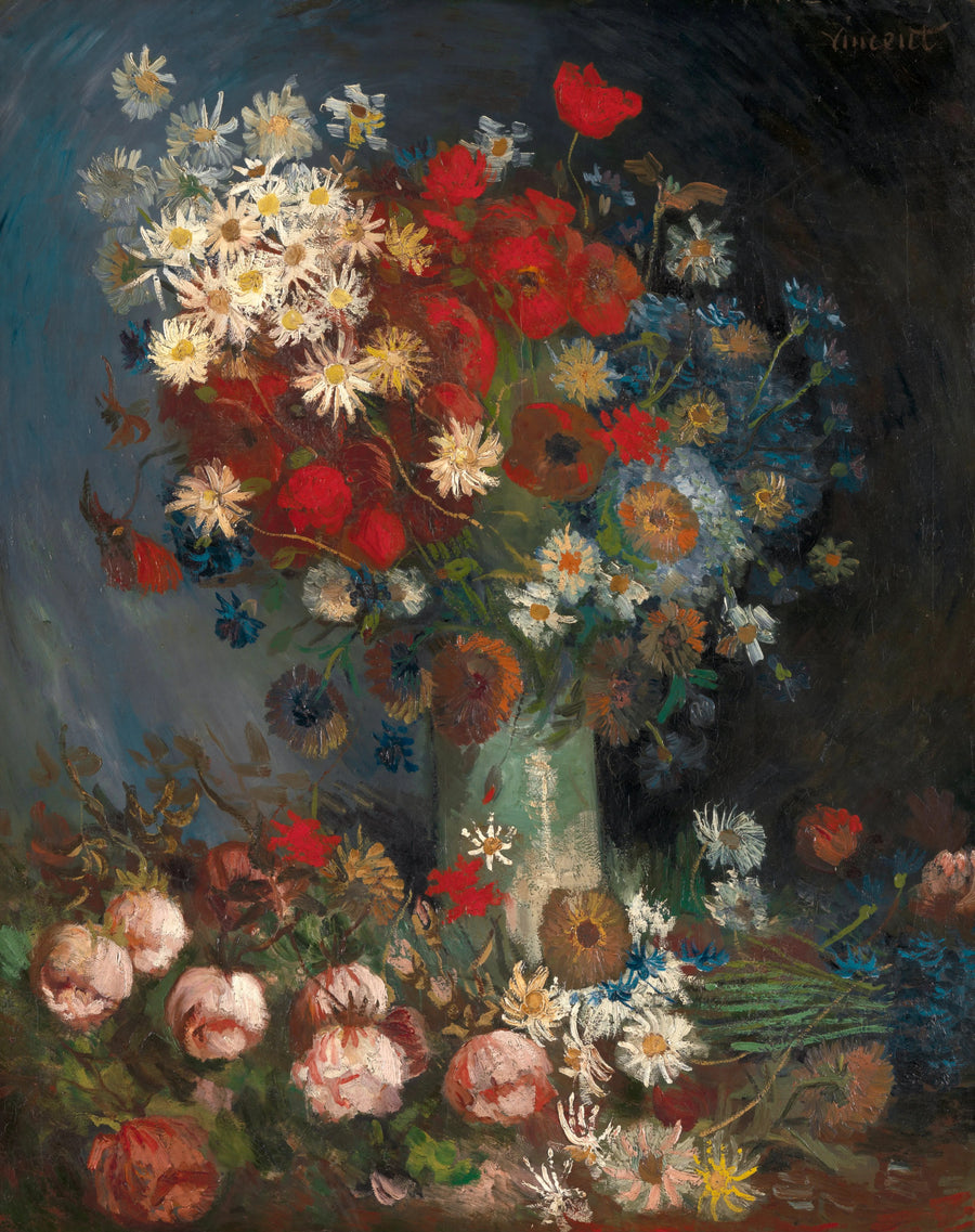 Vincent Van Gogh - Martwa natura z polnymi kwiatami i różami