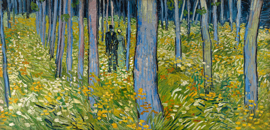Vincent Van Gogh - Poszycie leśne z dwiema postaciami